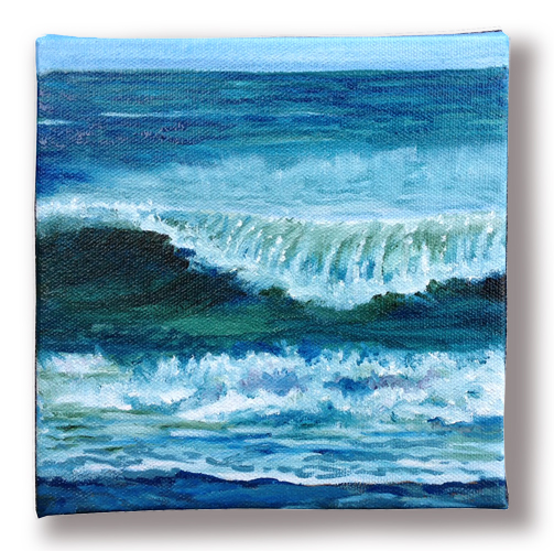 #7 of 99 Ocean Studies, Original oil painting by artist Eric Soller