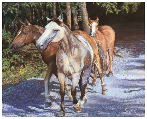 Breakin' Out, Original pastel painting by the fine artist Eric Soller