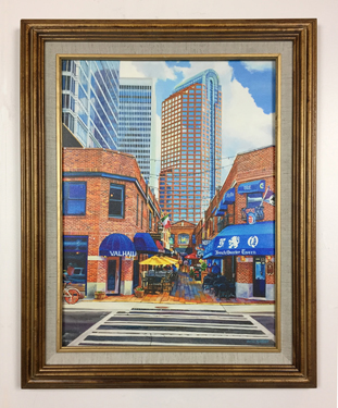 French Quarter canvas, side view - From an original acrylic painting by Eric Soller
