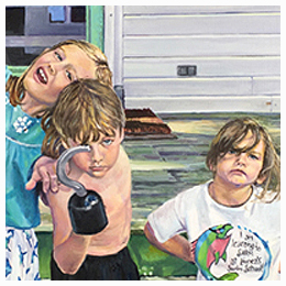 Brady Kids - Original oil painting by Eric Soller