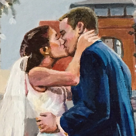 Dockside Wedding - Original acrylic painting by Eric Soller