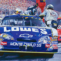 Lowes Car - Original gouache painting by Eric Soller