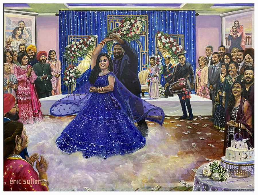 Live Wedding Painting by Eric Soller
