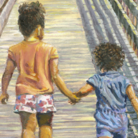 Goin' to the Beach - Original oil painting by Eric Soller