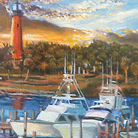 Jupiter Inlet - Original oil painting by Eric Soller