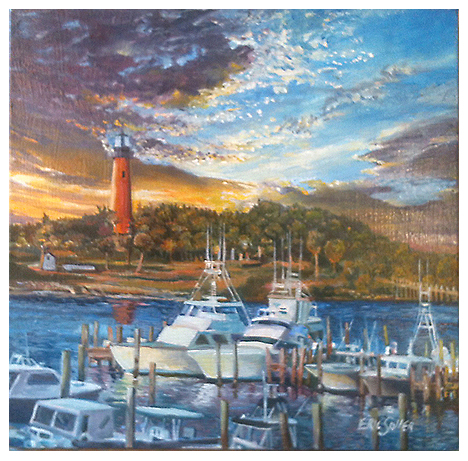 JupiterInlet, Original oil painting by the artist Eric Soller