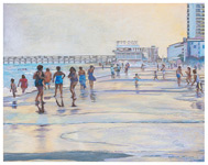 Myrtle Beach Sunset - Original pastel painting by Eric Soller