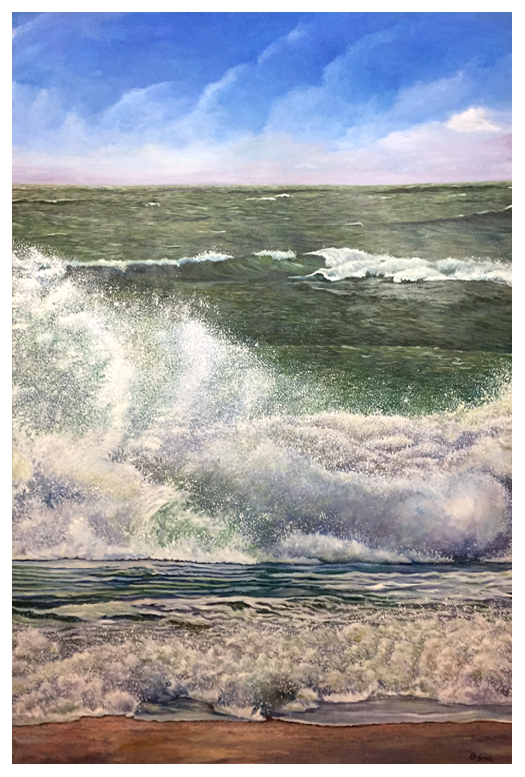  Summer Surf, Original oil painting by Eric Soller